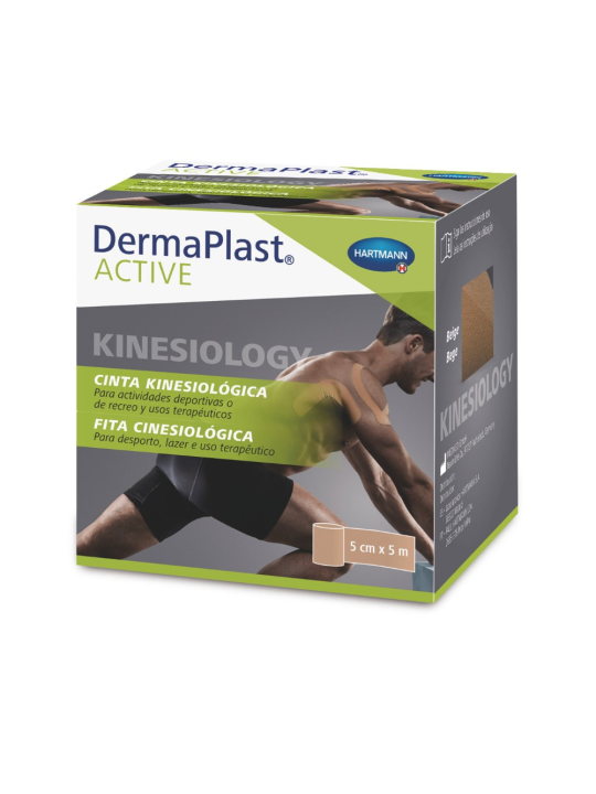 DERMAPLAST CINTA KINESIOLOGICA ACTIVE BEIGE 5X5