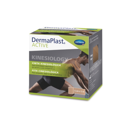 DERMAPLAST CINTA KINESIOLOGICA ACTIVE BEIGE 5X5