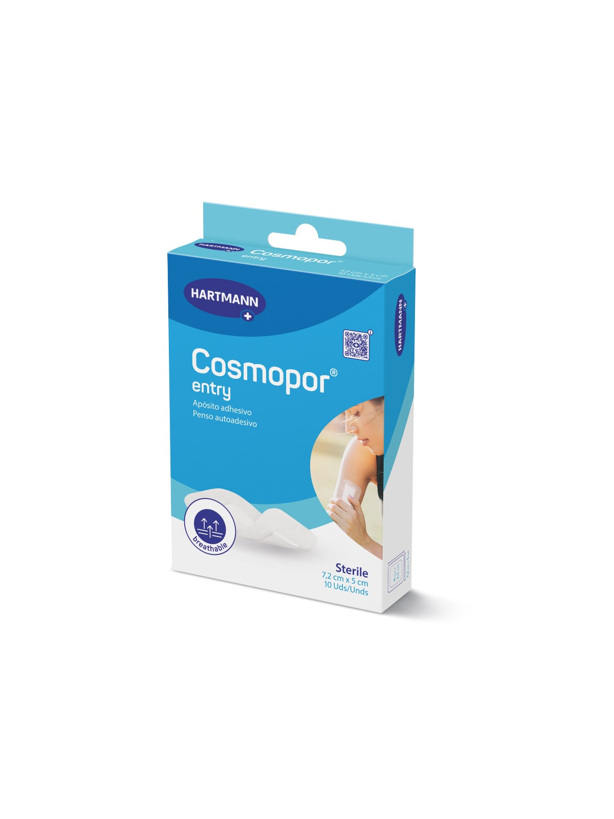 HARTMANN COSMOPOR ENTRY APOSITO 7,2X5CM 10 UDS