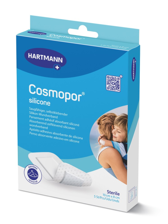 COSMOPOR SILICONE APOSITO ESTERIL 5 UNIDADES 10