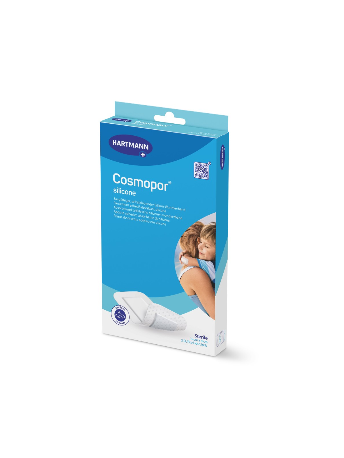 COSMOPOR SILICONE APOSITO ESTERIL 5 UNIDADES 15