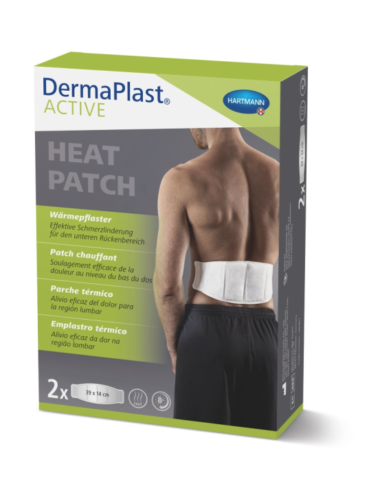 DERMAPLAST ACTIVE HEAT PATCH 2 U 39X14CM