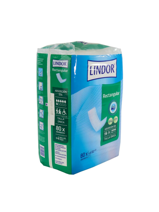 ABSORB INC ORINA DIA RECT LINDOR 80 U + 4 MALLAS
