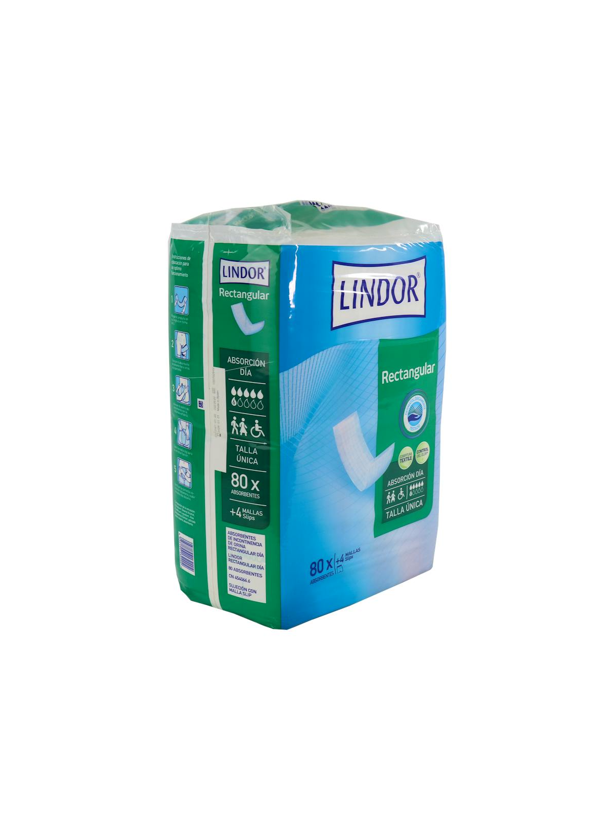 ABSORB INC ORINA DIA RECT LINDOR 80 U + 4 MALLAS