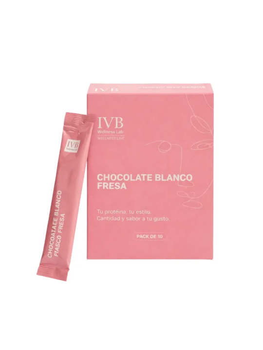 IVB PROTEINA STICK CHOCOLATE BLANCO Y FRESA 10UN