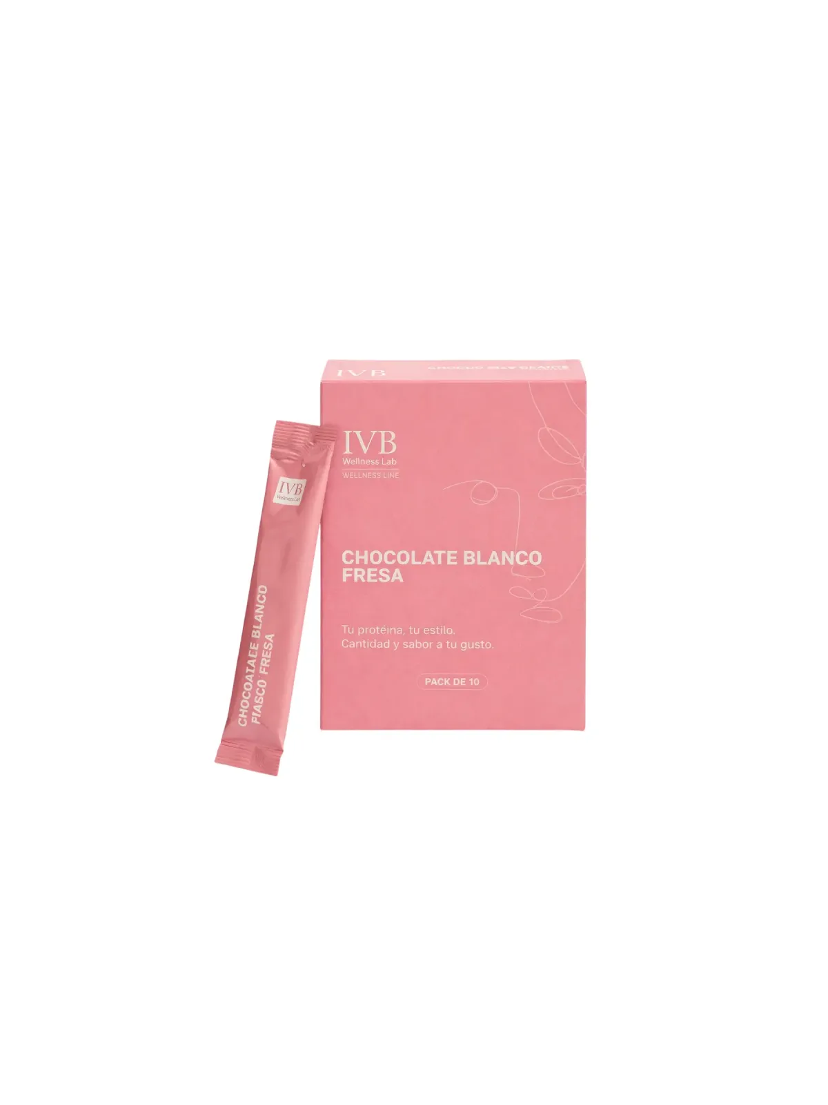 IVB PROTEINA STICK CHOCOLATE BLANCO Y FRESA 10UN