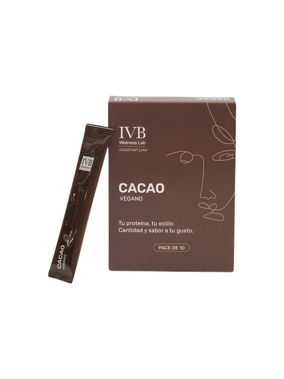 IVB PROTEINA STICK DE CACAO 10 UNIDADES