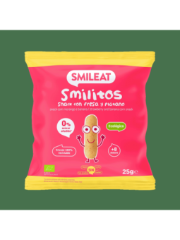 SMILEAT SMILITOS SNACK FRESA Y PLATANO 25G