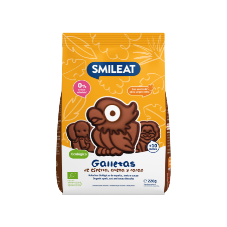 SMILEAT GALLETAS DE CACAO,ESPELTA Y AVENA 220G