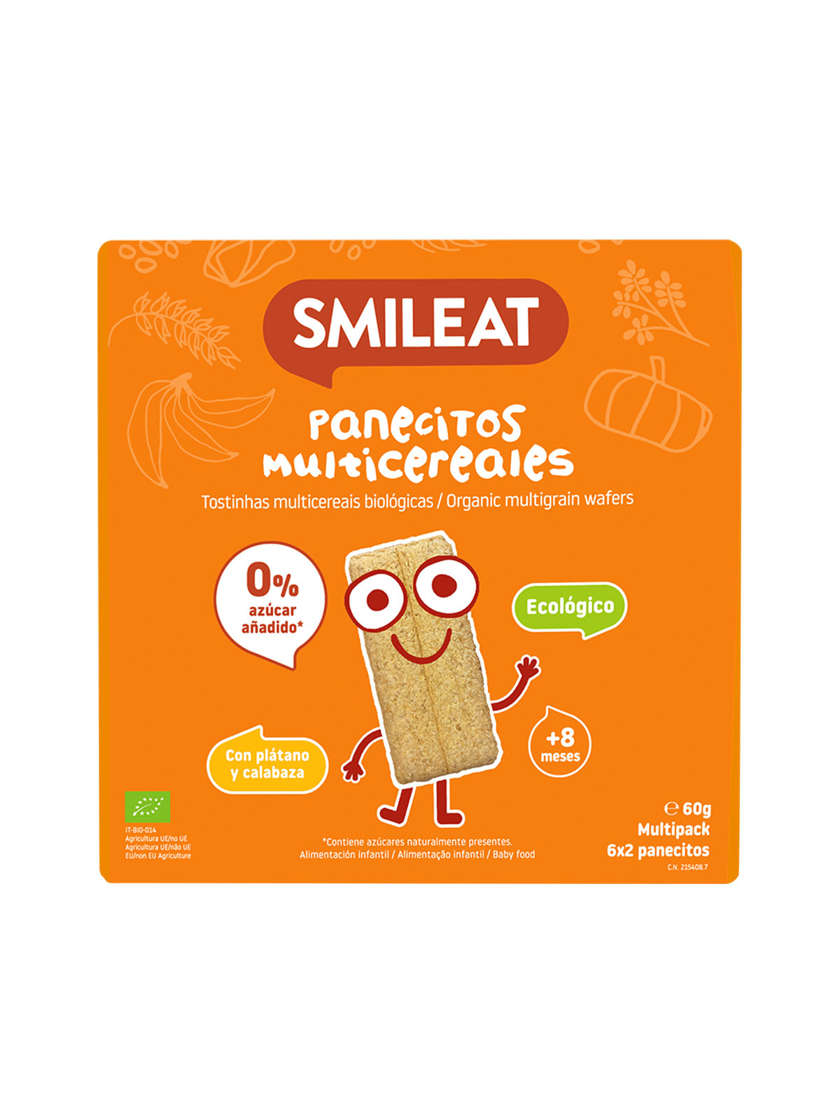 SMILEAT PANECITOS MULTICEREALES ECOLOGICO 60GR