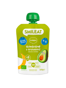 SMILEAT POUCH AGUACATE Y ARANDANO 100 G ECO