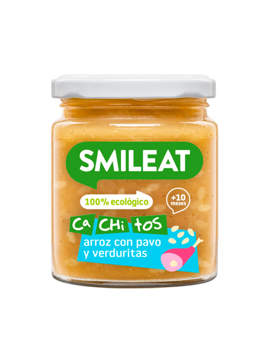 SMILEAT TARRITO CON CACHITOS ARROZ CON PAVO 230G