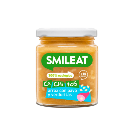 SMILEAT TARRITO CON CACHITOS ARROZ CON PAVO 230G