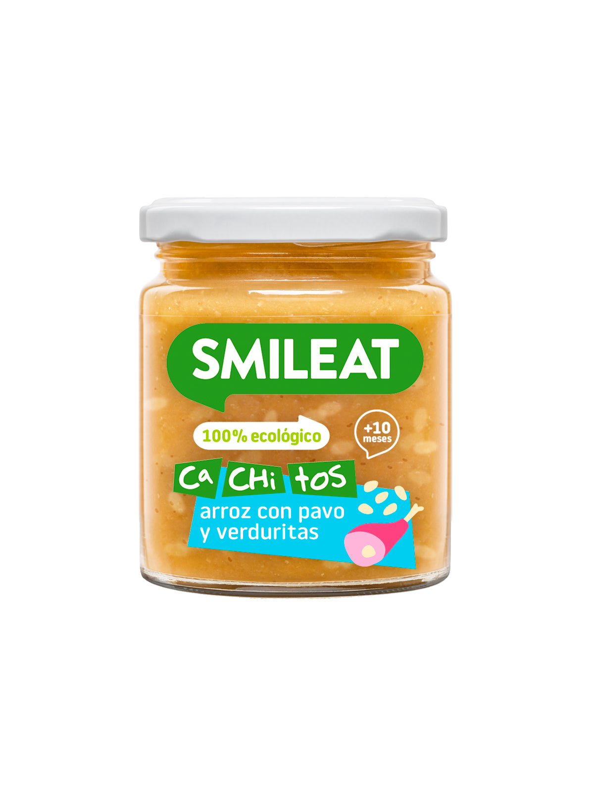 SMILEAT TARRITO CON CACHITOS ARROZ CON PAVO 230G