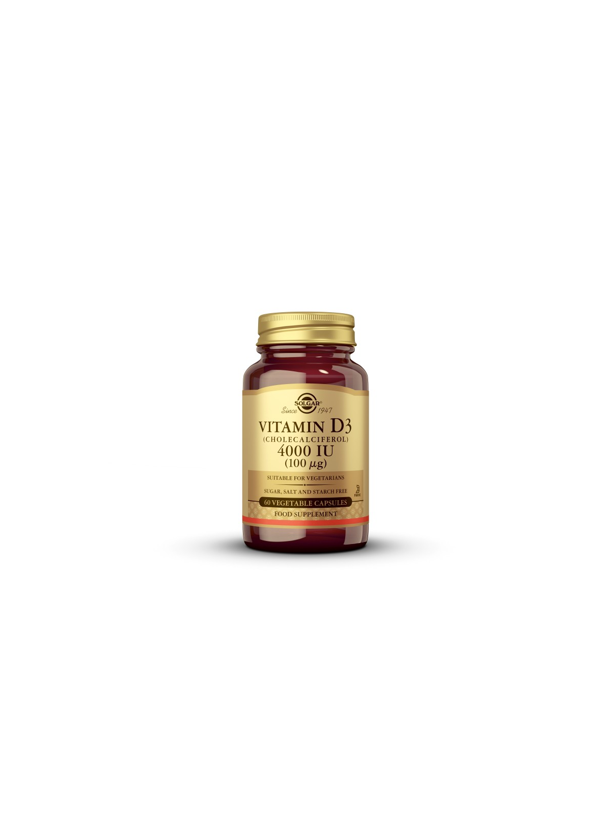SOLGAR VITAMINA D3 4000UI 60 CAPSULAS