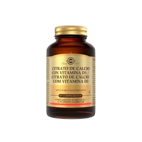 SOLGAR CITRATO DE CALCIO CON VIT.D 60 COMP