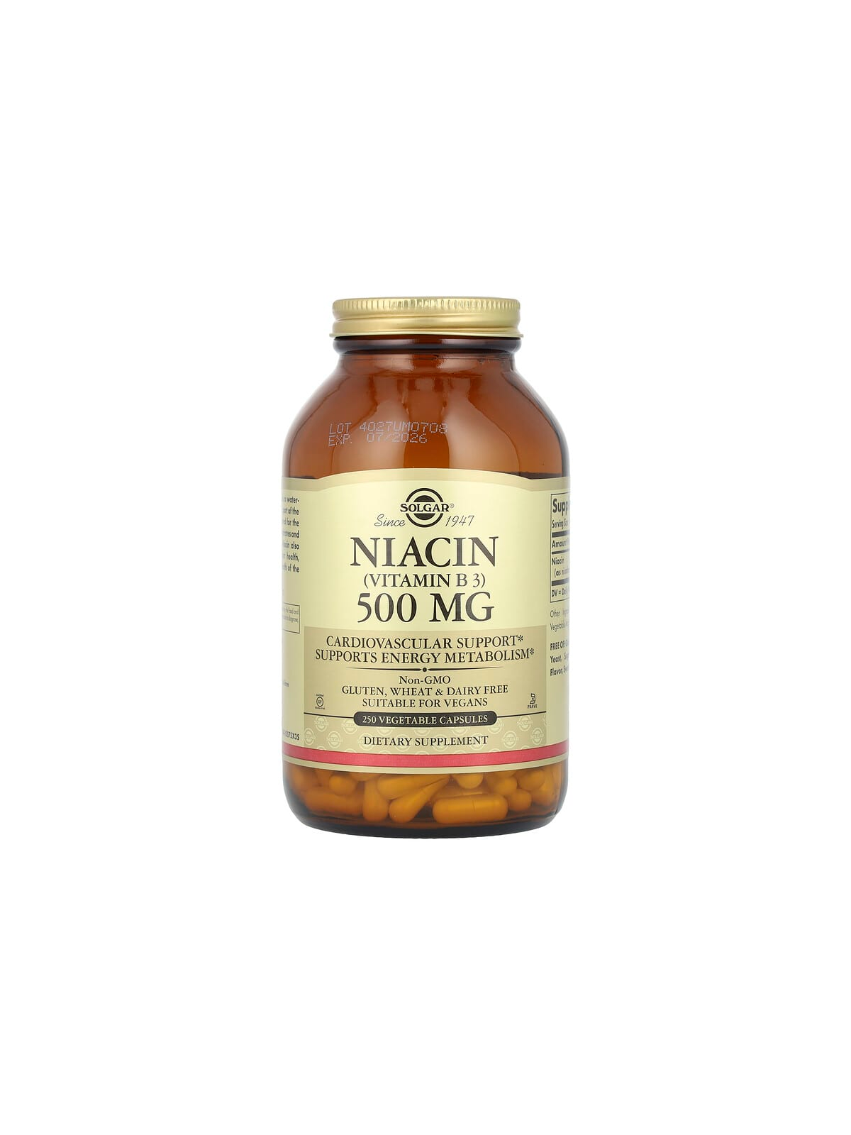 SOLGAR NIACINAMIDA (VIT B3) 500MG