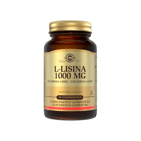SOLGAR L-LISINA 1000 MG FORMA LIBRE 50 COMPRIMID