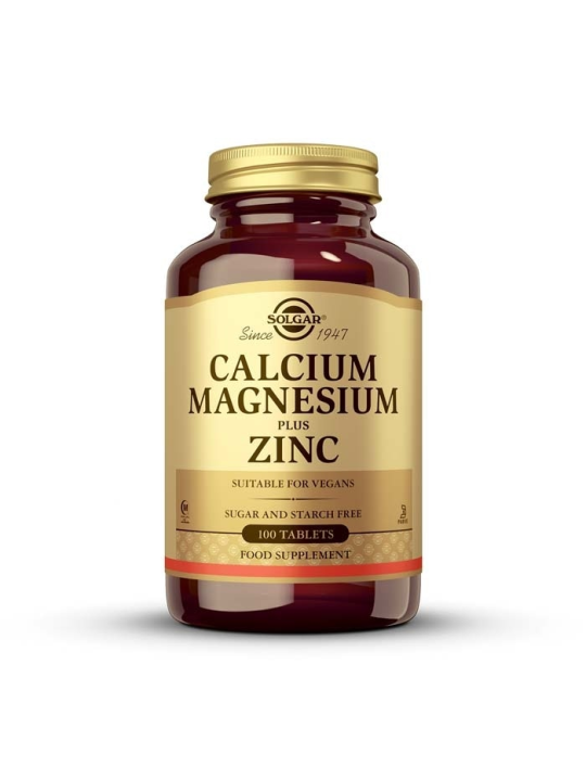 SOLGAR CALCIO Y MAGNESIO CON ZINC 100 COMPRIMIDO