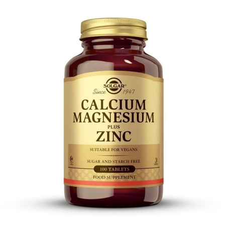SOLGAR CALCIO Y MAGNESIO CON ZINC 100 COMPRIMIDO