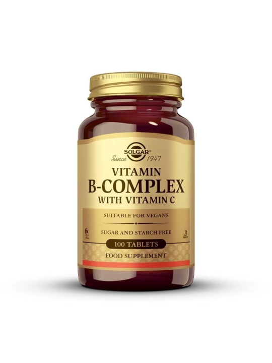 SOLGAR VITAMINA B-COMPLEX CON VIT C 100 COMPR
