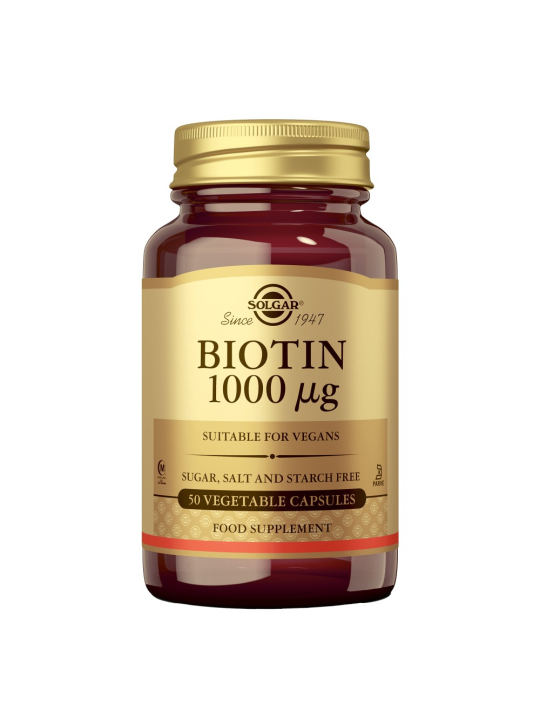 SOLGAR BIOTINA 1000 MICROGRAMOS 50 CAPSULAS VEGE